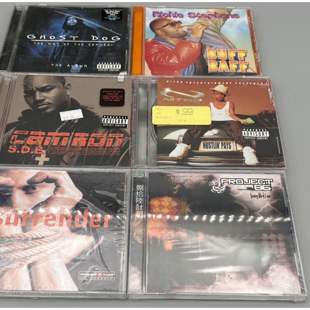 Lot Of 6 Hip Hop Rap R&B etc. CDs 90s‎ 2000s Music Cam'ron, Surrender, etc.